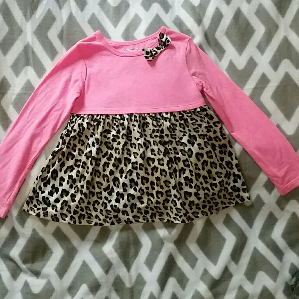 Cheetah Print and Pink Top - Girl's